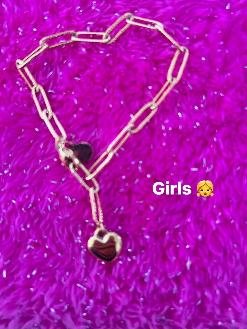 Gold Heart Charm Chain Bracelet - Timeless Elegance